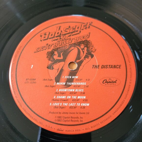 BOB SEGER The Distance LP Vinyl 1982 Capitol Records ST-12254 Rock Music LP6 - Picture 4 of 10